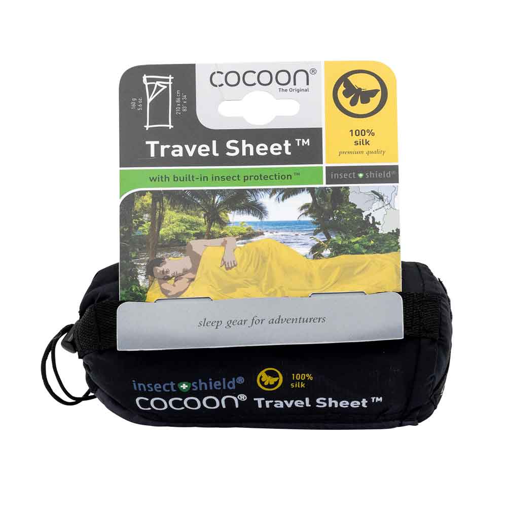 Cocoon Insect Shield TravelSheets, 218 x 90 cm, 100% siden