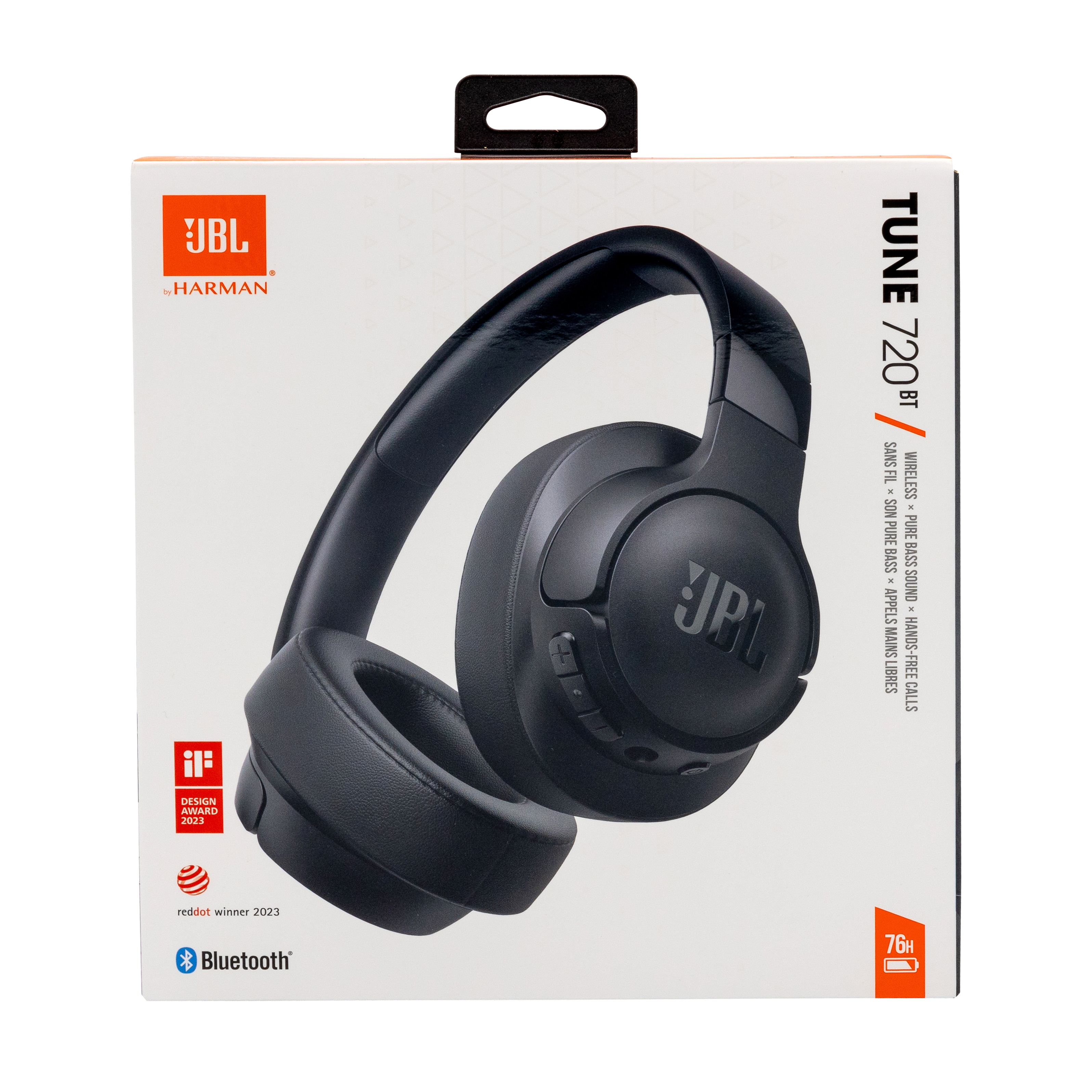 JBL Tune 720BT trådlösa on-ear-hörlurar, svart