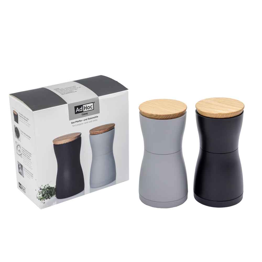 AdHoc MP125 set med peppar- och saltkvarn Twin