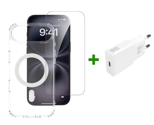 4smarts 3-i-1 Premium startset för Apple iPhone, MagSafe-kompatibelt