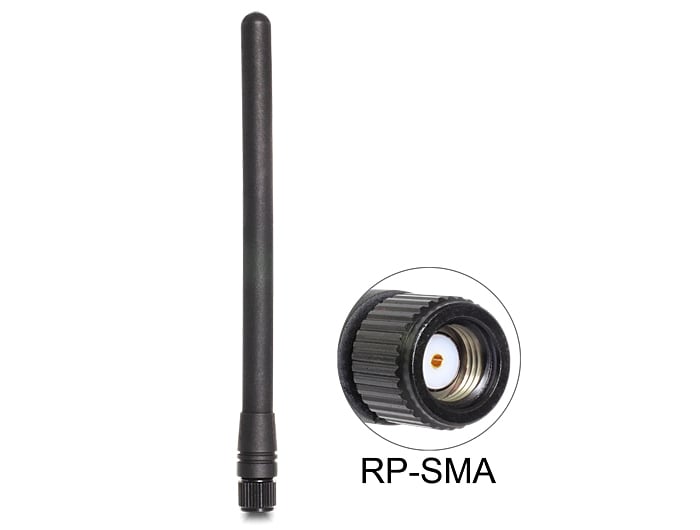 Delock ZigBee-antenn 868 MHz RP-SMA 2 dBi, fast