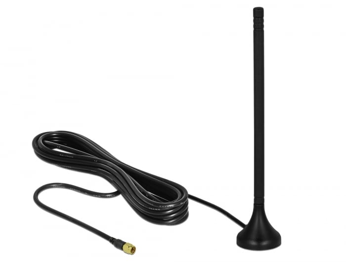 Delock LTE-antenn med SMA-hane 3–5 dBi, 12,5 cm, styv, rundstrålande