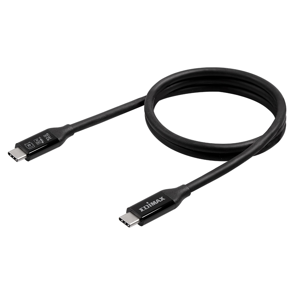 Edimax USB4/Thunderbolt 3-kabel USB‑C till USB‑C 1 m (40 Gbit/s)