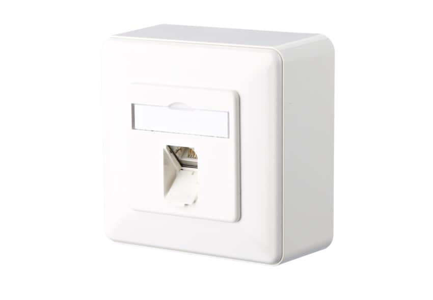 METZ CONNECT E-DAT C6 anslutningsdosa, 1 port, utanpåliggande