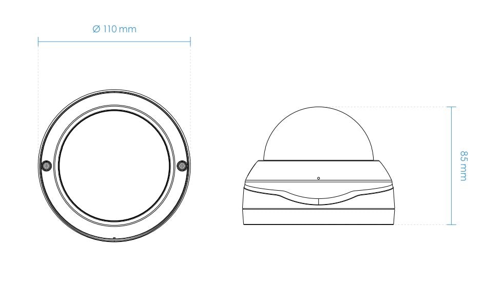 VIVOTEK C-serie FD9369 fast dome IP-kamera 2 MP för utomhusbruk med IR, PoE, 2,8 mm, IP66