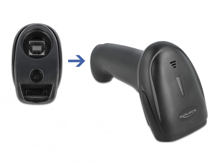 Delock streckkodsläsare 1D/2D för 2,4 GHz, Bluetooth eller USB