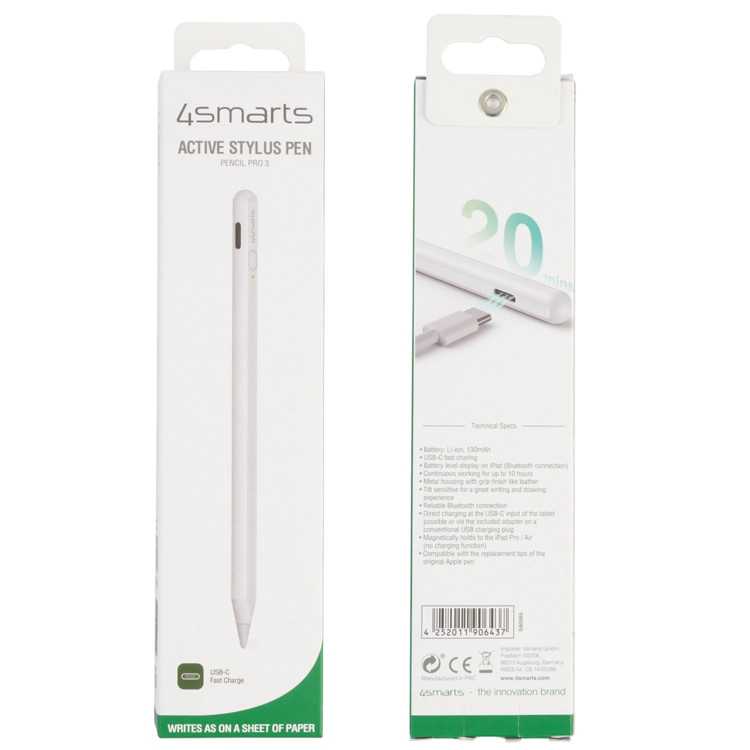 4smarts Aktiv inmatningspenna Pencil Pro 3
