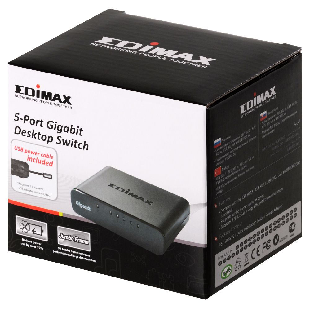 Edimax ES-5500G V3 5-portars Gigabit-switch