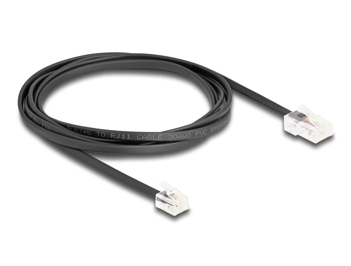 Delock telefonkabel RJ45 hane till RJ11 hane, 2 m