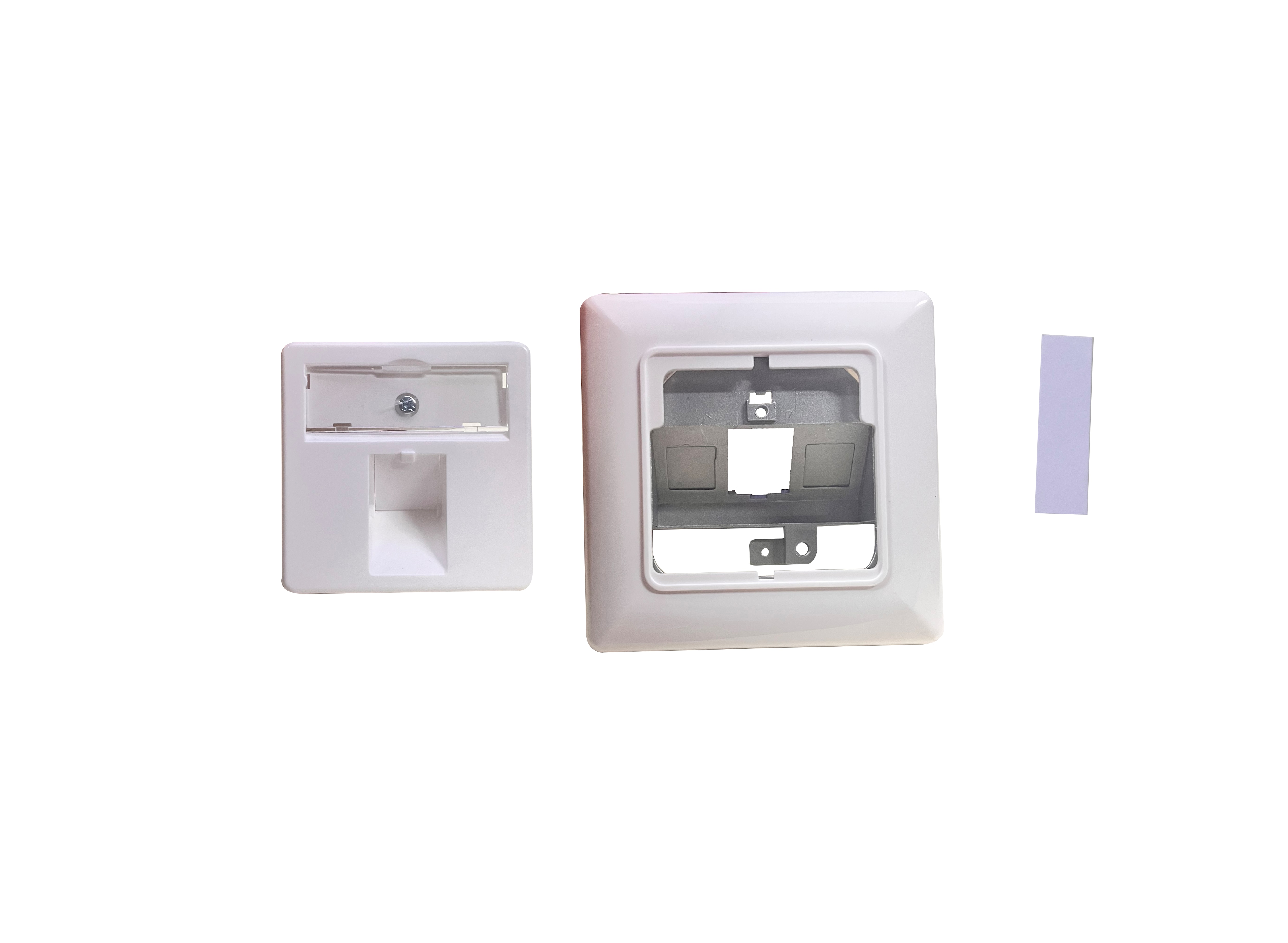 helos Keystone anslutningsdosa, designkompatibel, 1‑port, renvit