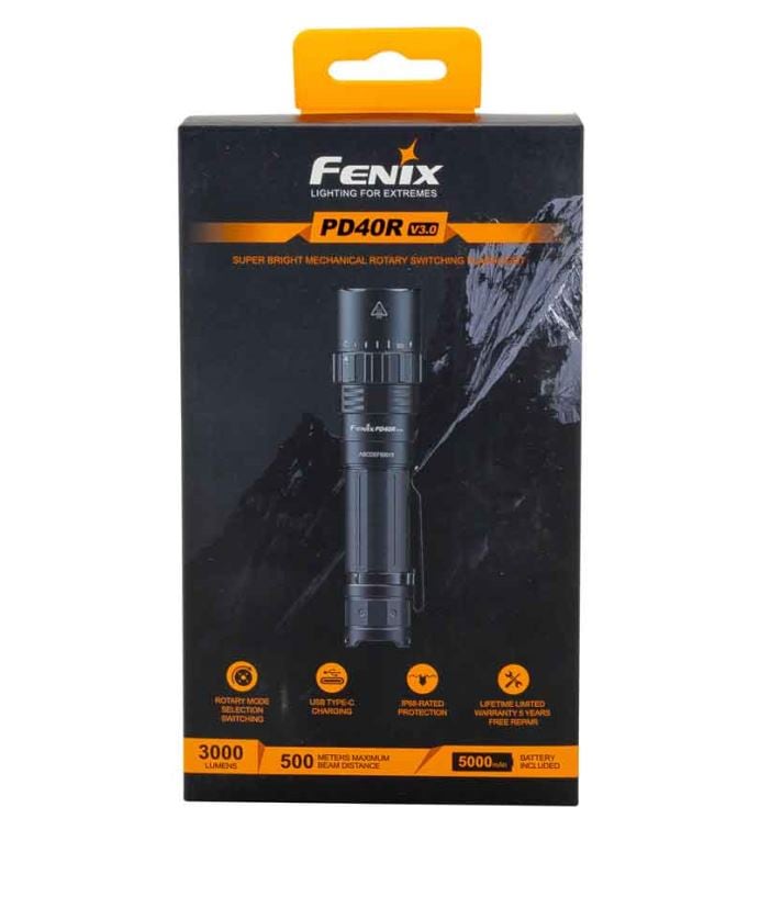Fenix PD40R V 3.0 LED-ficklampa, uppladdningsbar, 3000 lumen