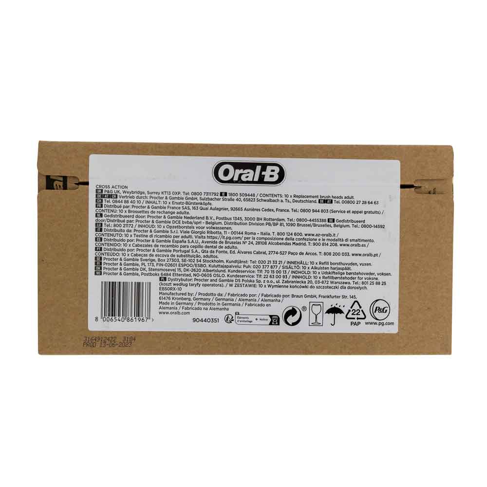 Braun Oral-B Pro CrossAction – uppsättningsborstar 10-pack