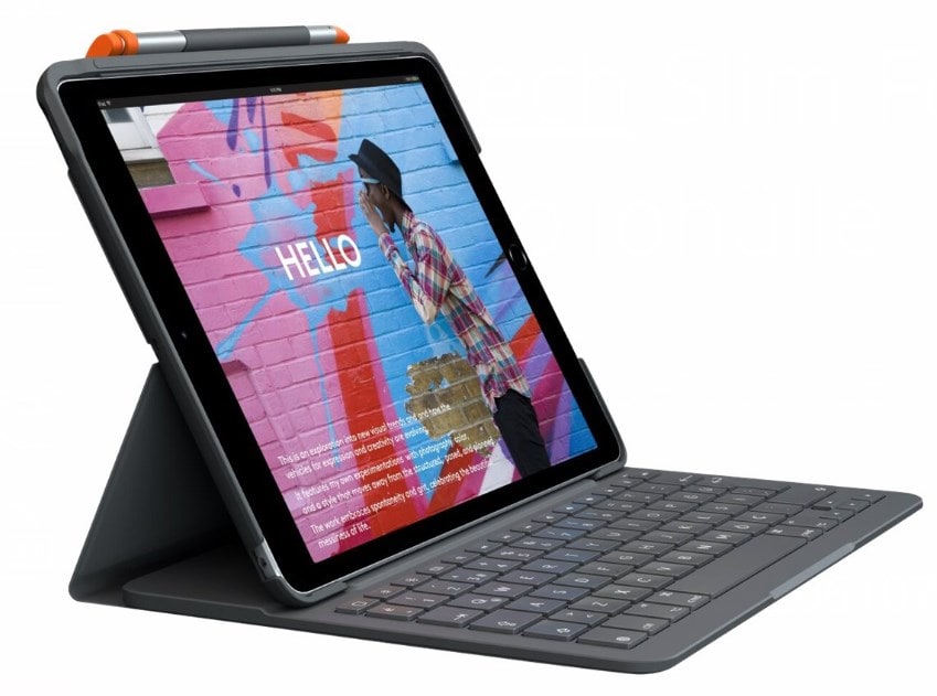 Logitech Slim Folio tangentbordscase för iPad 10,9" (10:e gen) & A16 – oxfordgrå