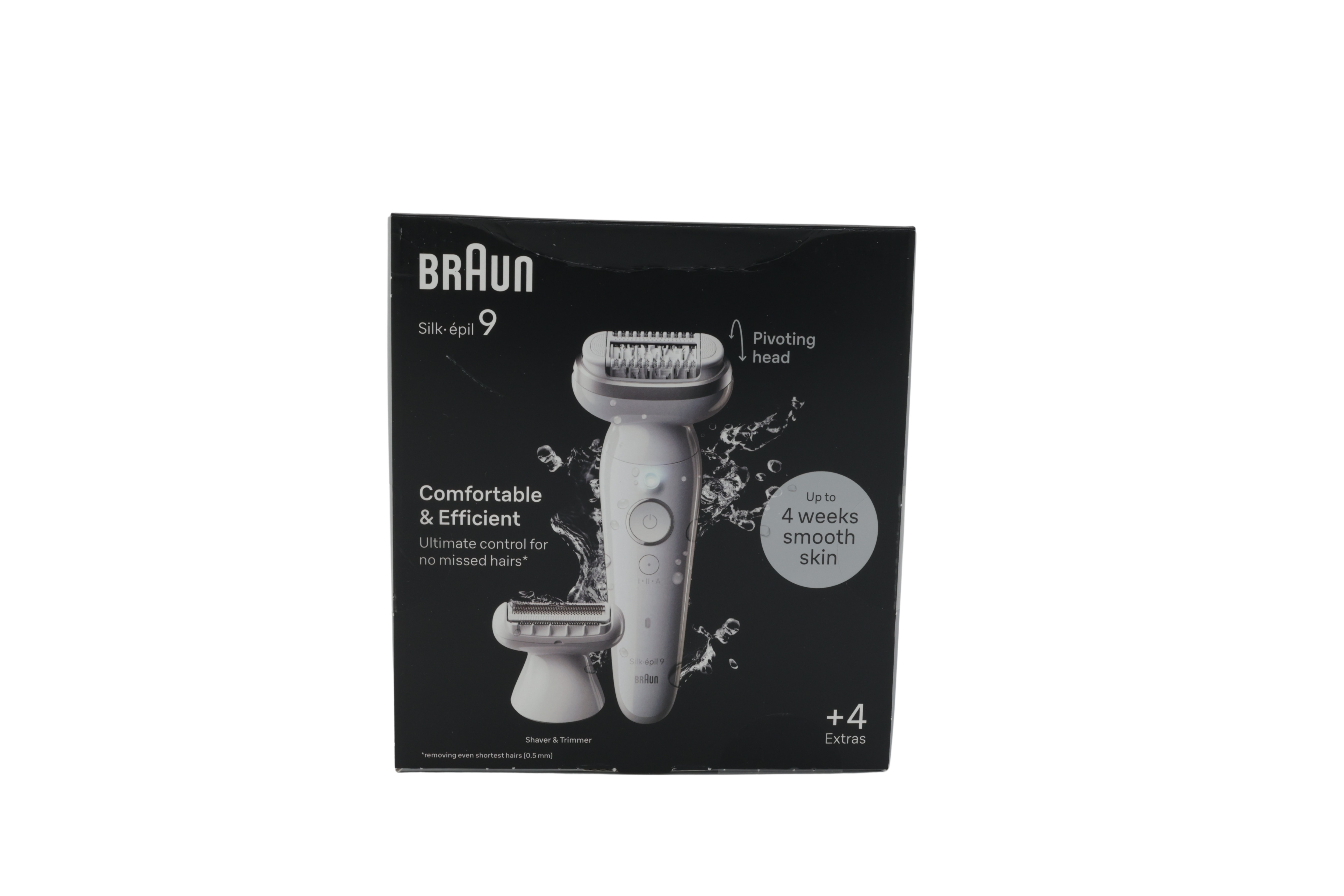 Braun 9-041 Silk-épil 9 epilator/hårborttagare/rakhyvel/trimmer, vit/silver