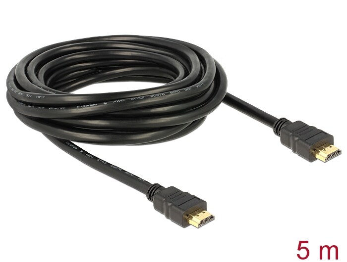 Delock HDMI-kabel HDMI-A hane till HDMI-A hane 4K 5 m