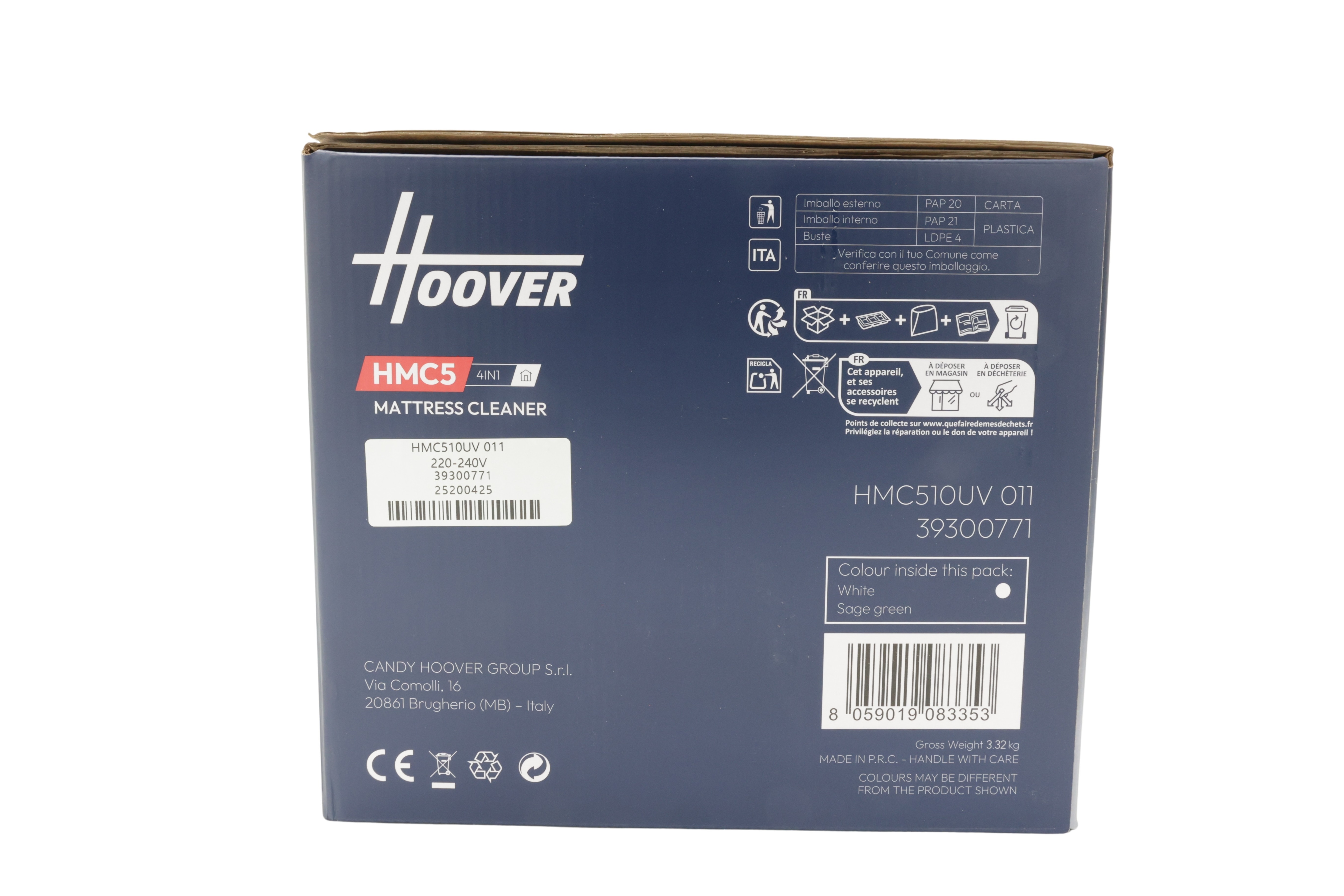 Hoover HMC510UV011 handdammsugare för madrasser / madrassrengörare