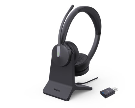 Yealink WH64 Hybrid Dual Teams med laddställ – DECT-headset