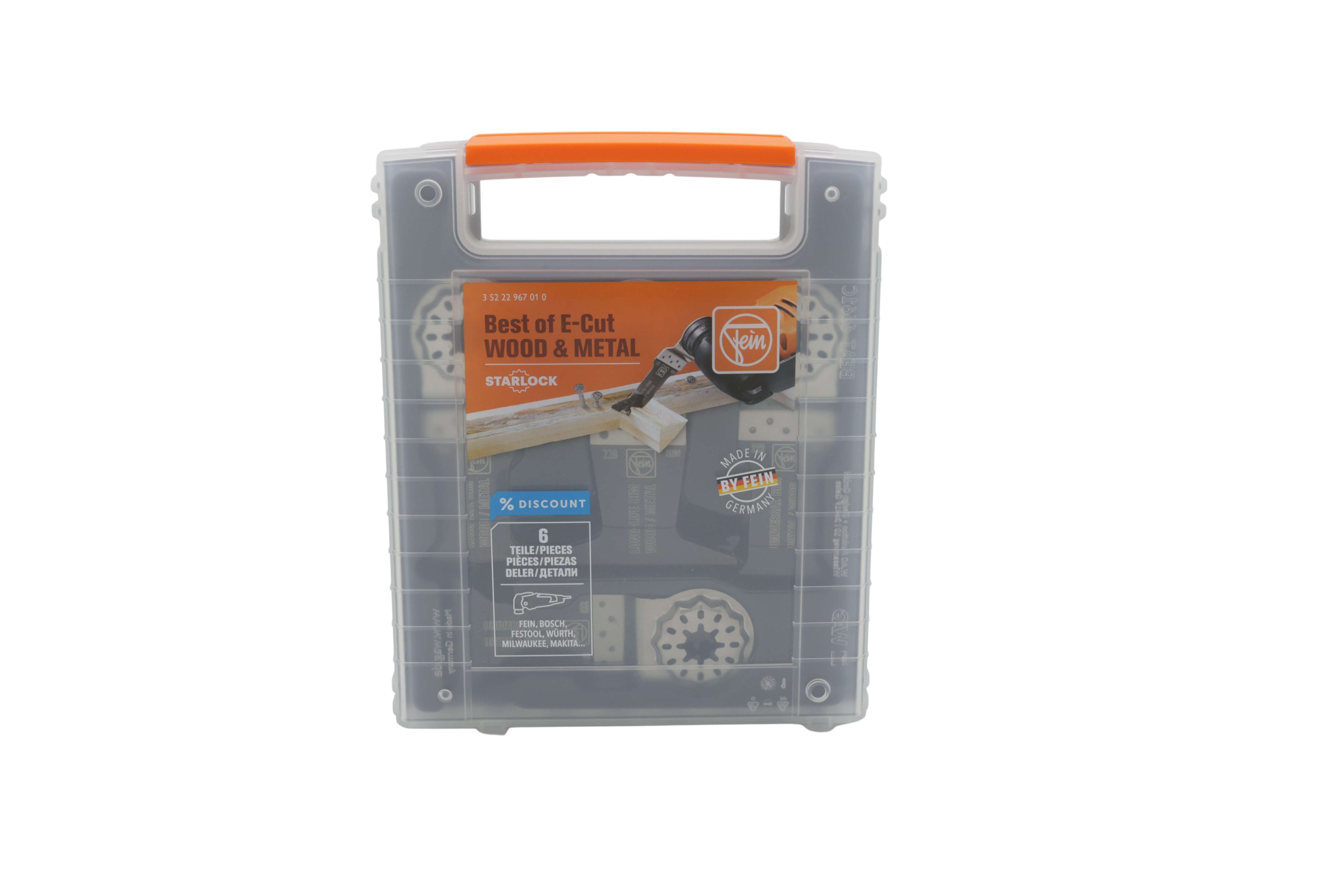 Fein 35222967010 Sägebladsset Best of E-Cut Starlock för trä & metall, 6 delar