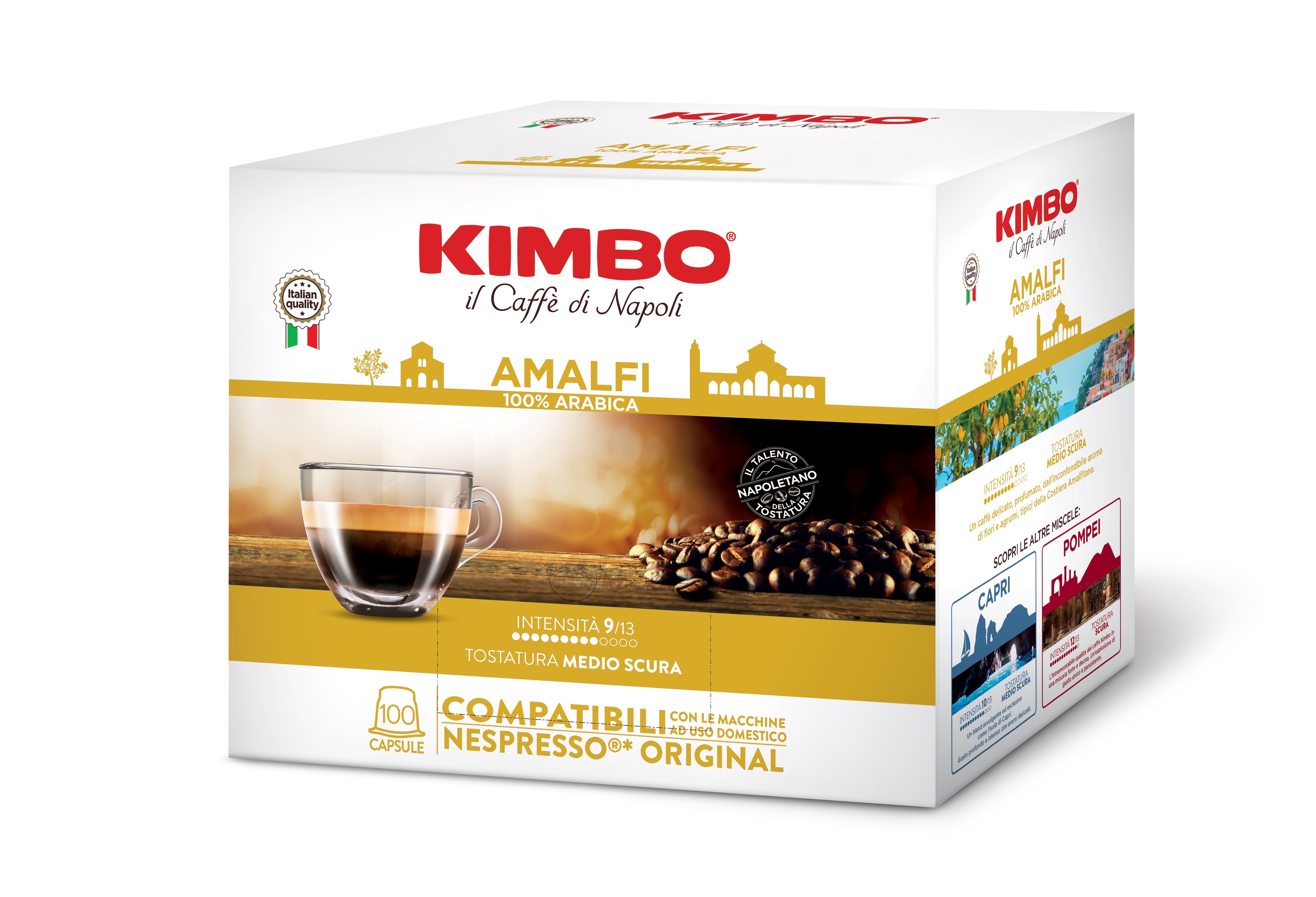 Kimbo Amalfi – kaffekapslar för Nespresso-system, 100 st