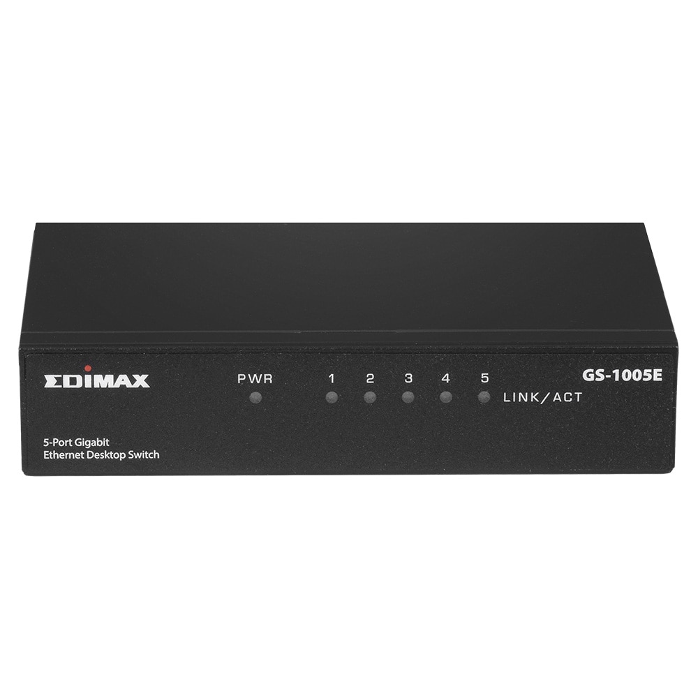 Edimax GS-1005E Gigabit Ethernet 5-portars skrivbordsswitch i metallhölje