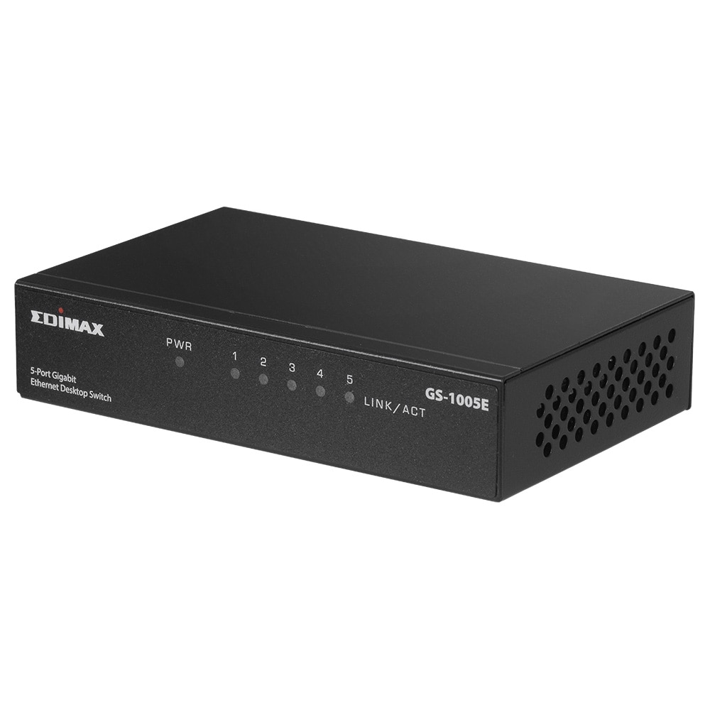 Edimax GS-1005E Gigabit Ethernet 5-portars skrivbordsswitch i metallhölje