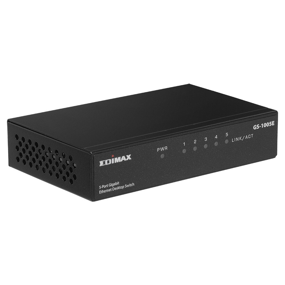 Edimax GS-1005E Gigabit Ethernet 5-portars skrivbordsswitch i metallhölje
