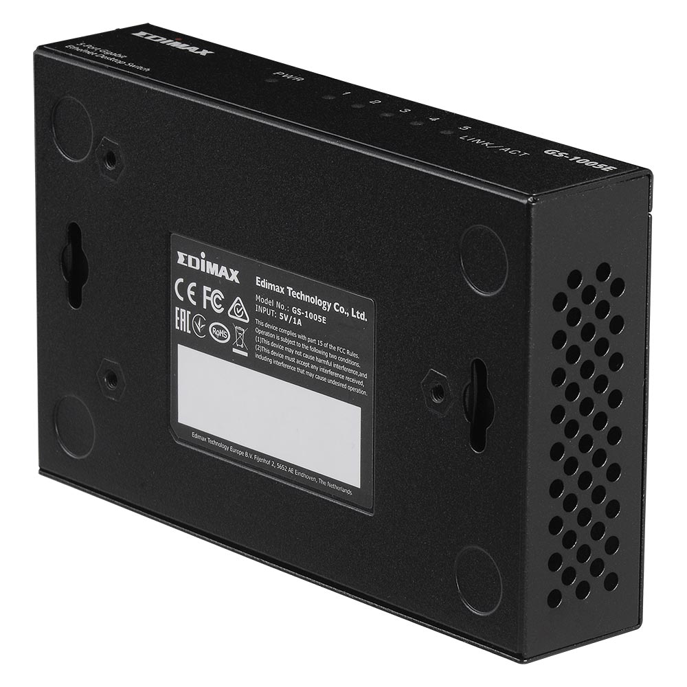 Edimax GS-1005E Gigabit Ethernet 5-portars skrivbordsswitch i metallhölje