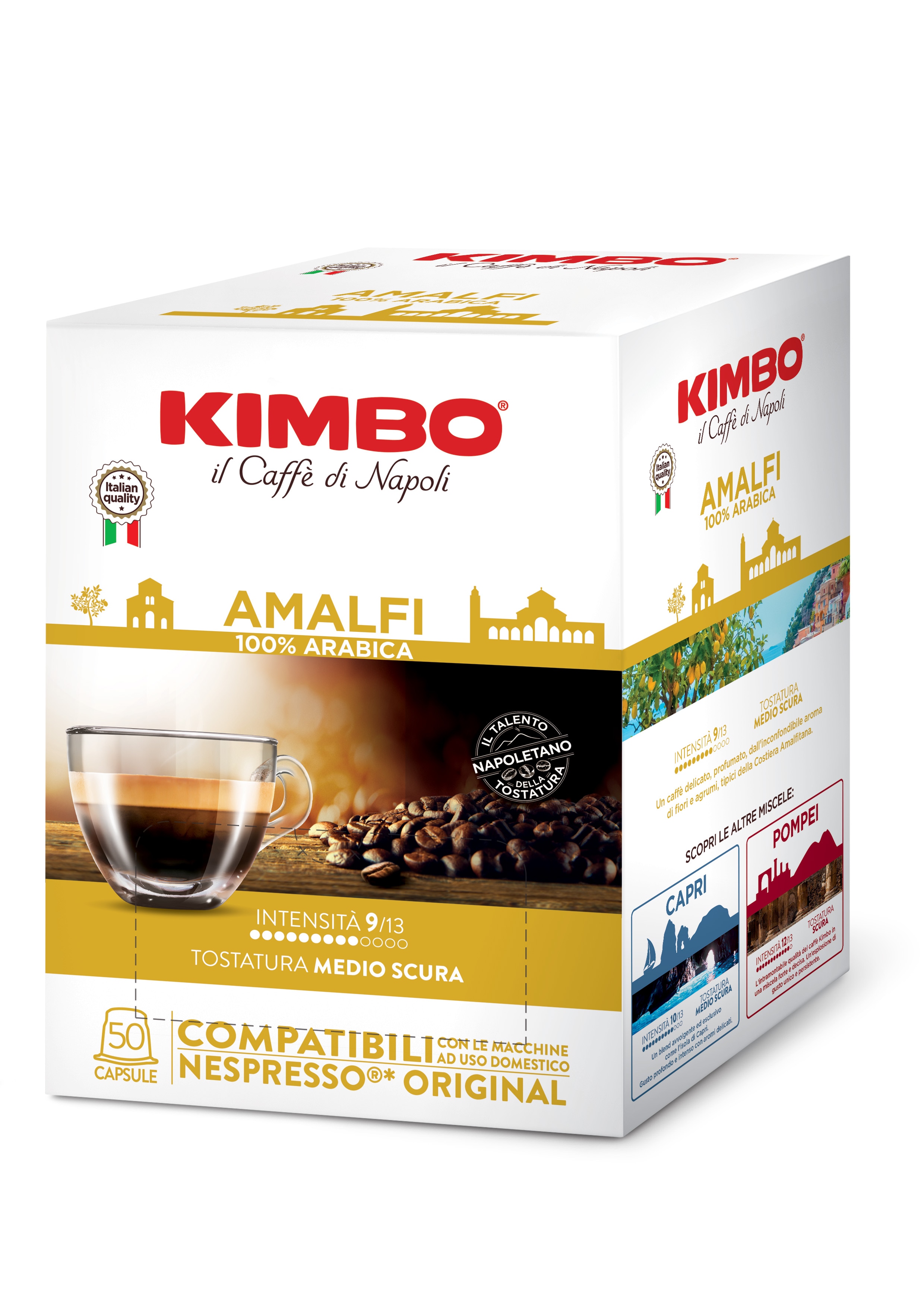 Kimbo Amalfi kapslar för Nespresso-system, 50 st