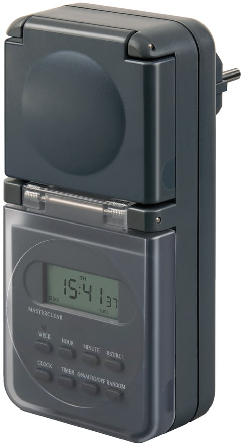 Brennenstuhl digital veckotimer IP44 med LCD-display