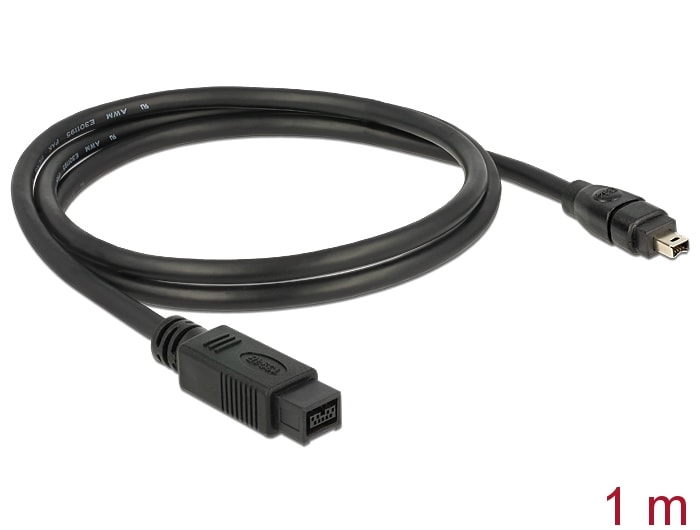 Delock FireWire-kabel 9-pin hane till 4-pin hane, 1 m