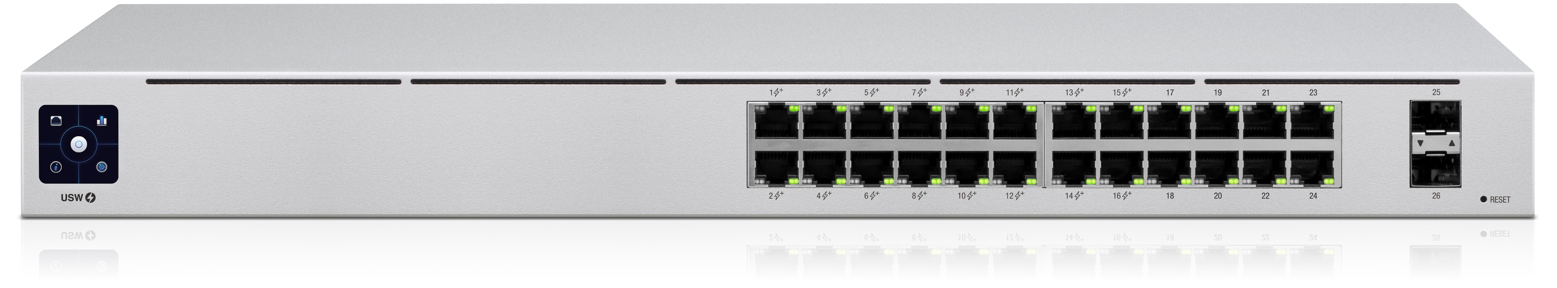 Ubiquiti UniFi Switch USW-24-POE Gen2 – 24-portars Gigabit-switch med 16x PoE och 95 W PoE-budget