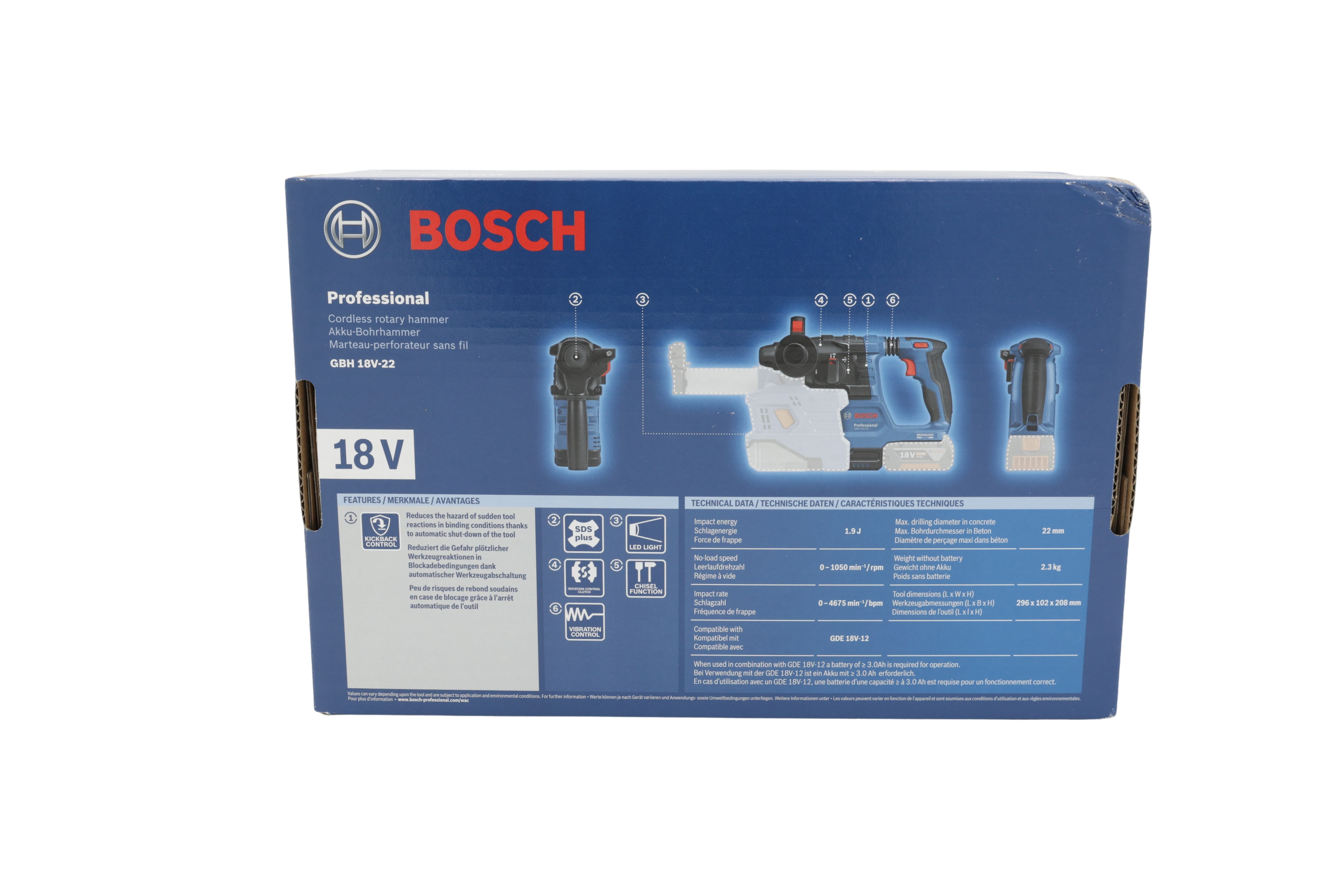 Bosch 18V System Akku-borrhammare GBH 18V-22 (0.611.924.000)