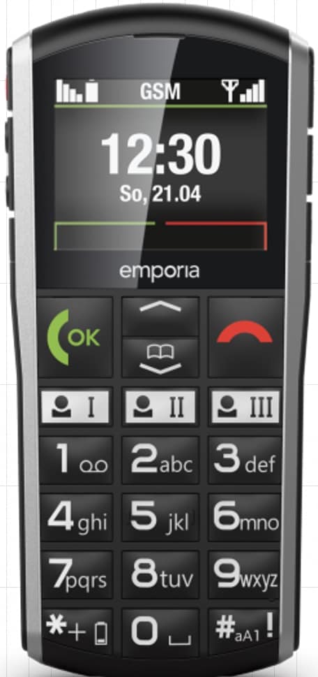 Emporia SIMPLICITY (V27) 2G stortelefon (V3), svart