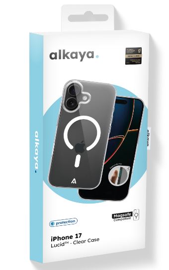 alkaya LUCID transparent mobilskal kompatibelt med MagSafe för iPhone 17