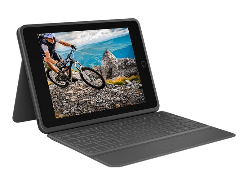 Logitech Rugged Folio tangentbordscase för iPad 10,2" (7:e, 8:e & 9:e gen) – grafit