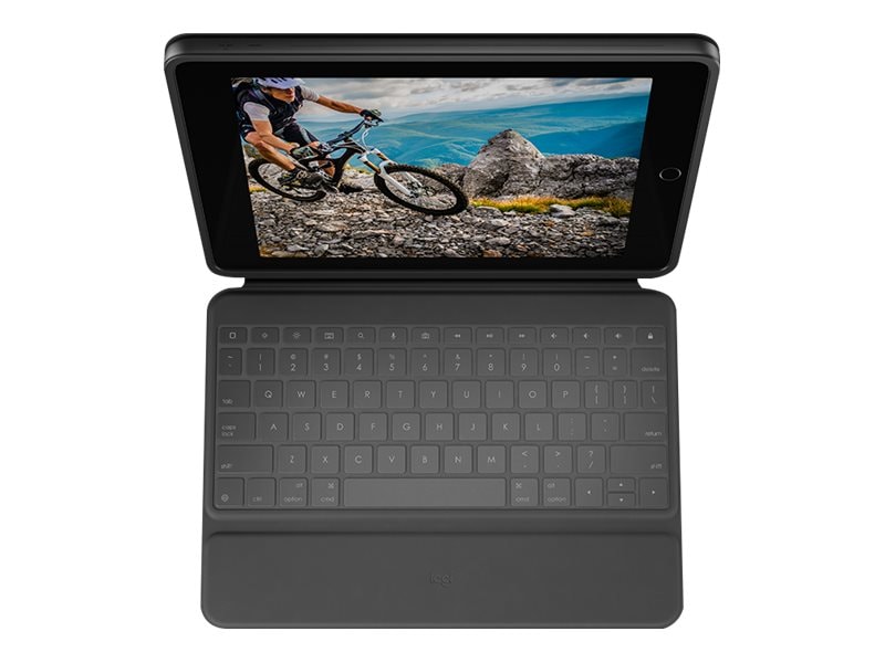 Logitech Rugged Folio tangentbordscase för iPad 10,2" (7:e, 8:e och 9:e gen) – grafit
