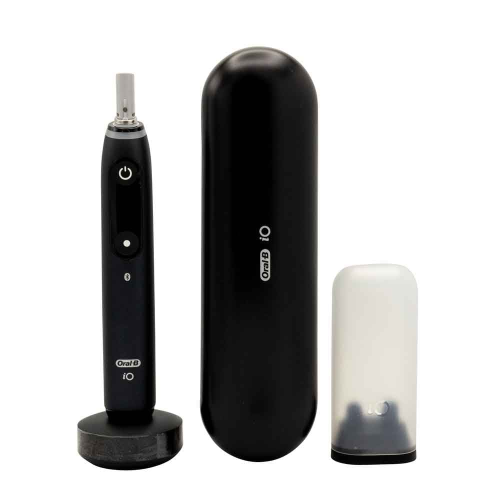 Braun Oral-B iO Series 8 med 2 borsthuvuden och reseetui, Black Onyx