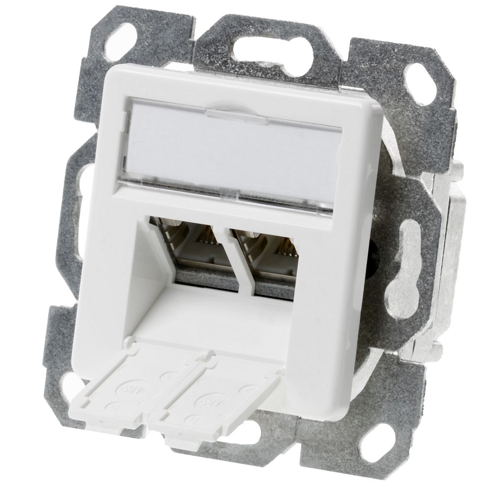 Telegärtner Dose AMJ45 8/8 K UP/50 Cat.6A alpinvit