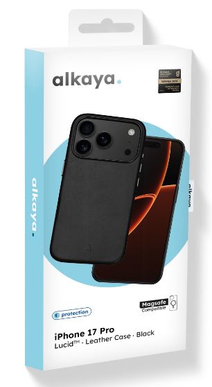 alkaya LUCID Schutzhülle i läder, kompatibel med MagSafe, för iPhone 17 Pro