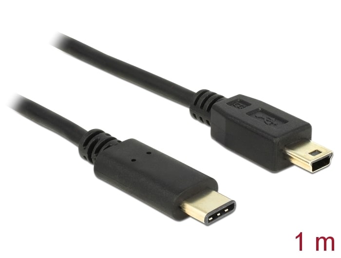 Delock USB-kabel USB Type-C 2.0 till USB 2.0 Mini-B, 1 m