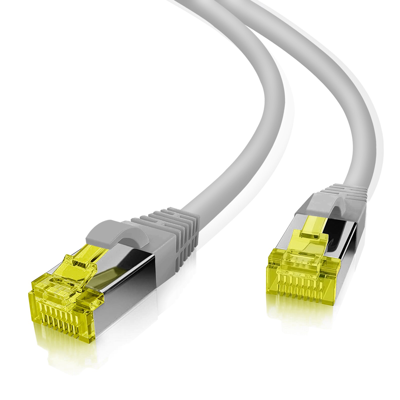 Helos patchkabel Cat 6a S/FTP RJ45 grå 5 m AWG26/7 LSZH GHMT