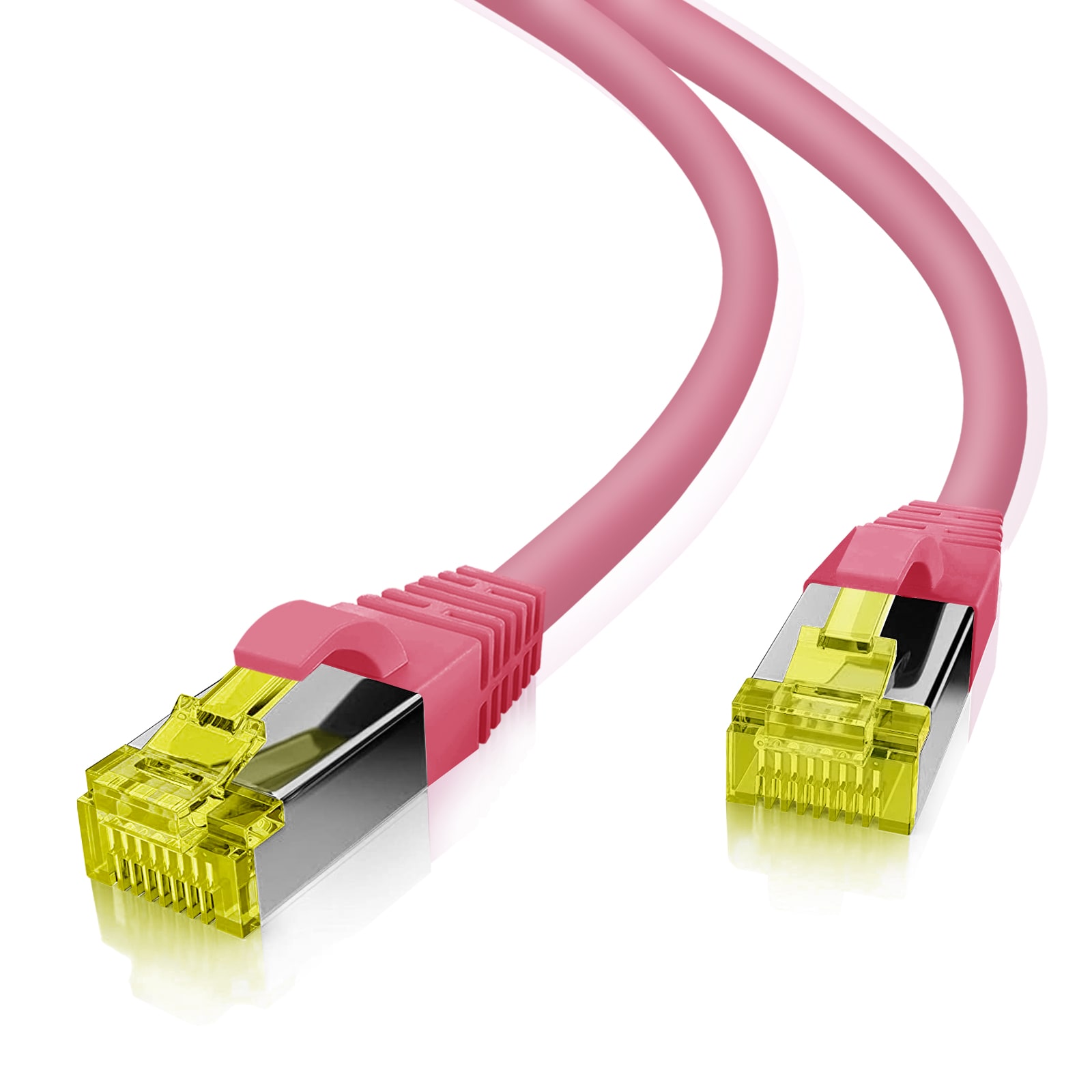 Helos patchkabel Cat 6a S/FTP RJ45 magenta 15 m AWG26/7 LSZH GHMT