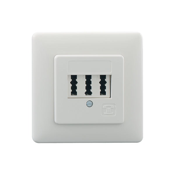 Rutenbeck anslutningsdosa: TAE 3 x 6 NFN UP, renvit