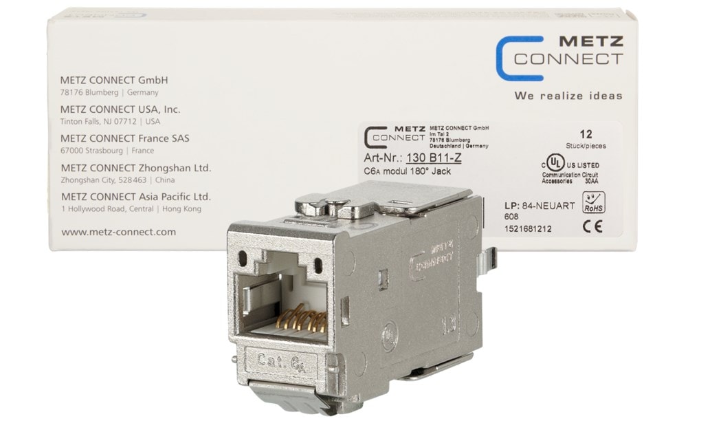 METZ CONNECT C6A-modul 180 Jack RJ45 (12 st)