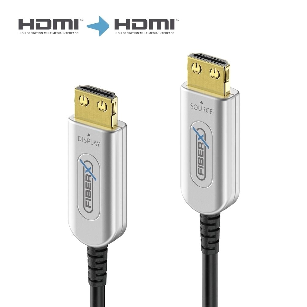PureLink FiberX-serien – HDMI 4K aktivt optiskt hybridkabel (glasfiber/koppar) – 10 m