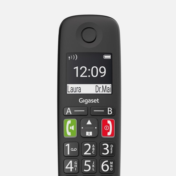 Gigaset E290 Duo – analogt stortelefon med 2 trådlösa handenheter