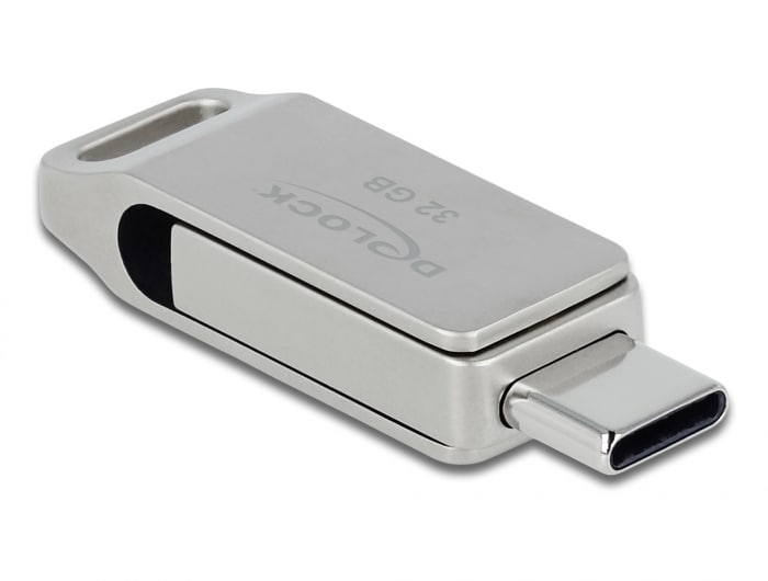 Delock USB 3.2 Gen 1 USB-C/USB Typ-A USB-minne 32 GB – metallhölje
