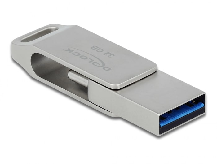 Delock USB 3.2 Gen 1 USB-C/USB Typ-A USB-minne 32 GB – metallhölje