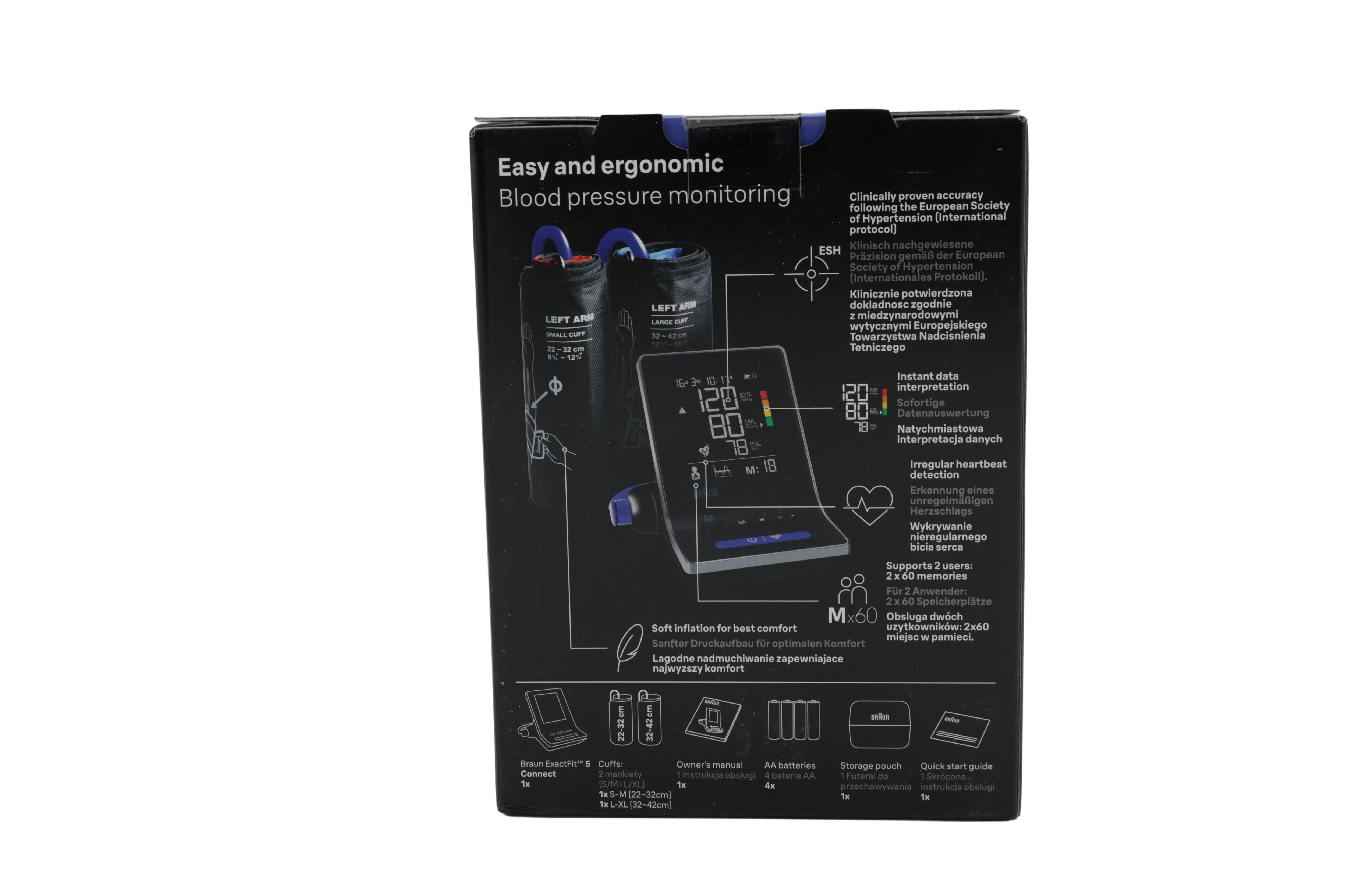 Braun BUA6350EU ExactFit 5 Connect intelligent blodtrycksmätare