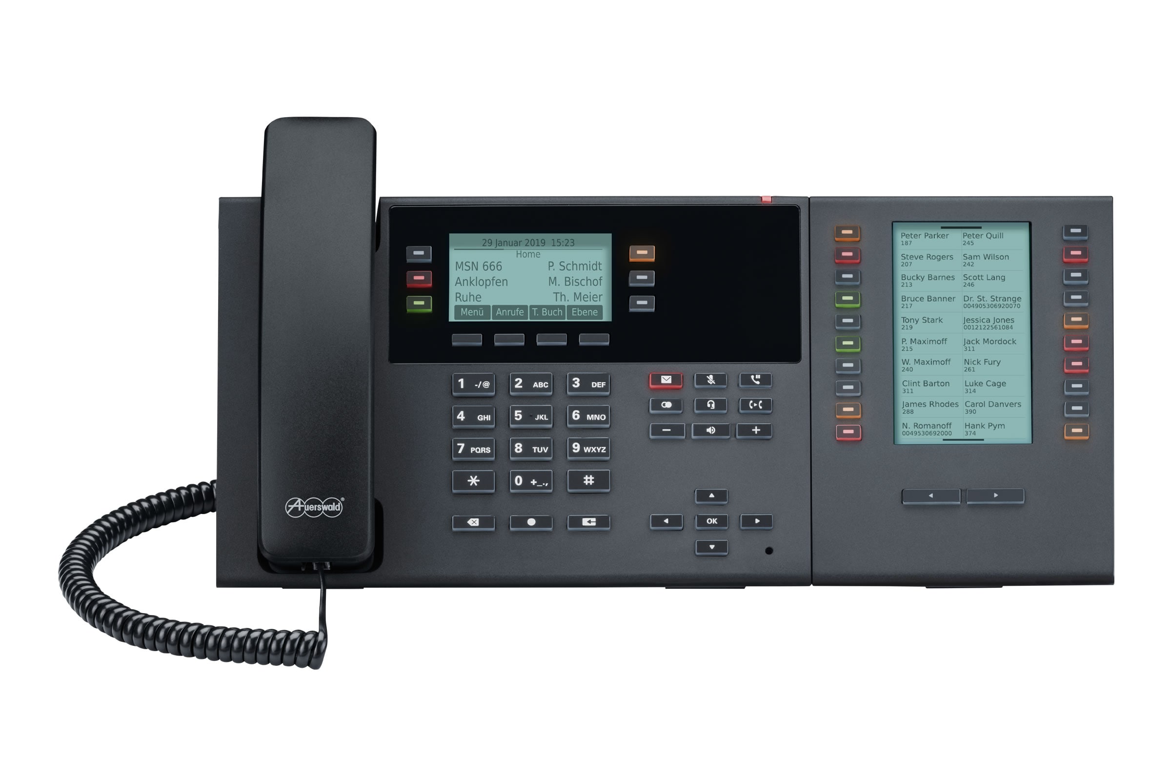 Auerswald COMfortel D-210 SIP-telefon med utbyggnadsoption